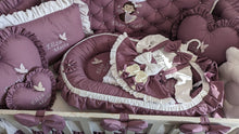Load image into Gallery viewer, Luxury baby bedding 100*50 personalised by embroidery, 100% cotton
