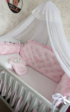 Load image into Gallery viewer, Luxury baby bedding cotton 

 140x70 personalised by embroidery

