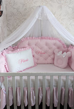 Load image into Gallery viewer, Luxury baby bedding cotton 

 140x70 personalised by embroidery
