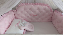 Load image into Gallery viewer, Luxury baby bedding cotton 

 140x70 personalised by embroidery
