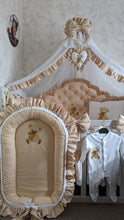 Load image into Gallery viewer, Luxury baby bedding 100*50 personalised by embroidery, 100% cotton
