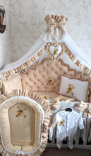 Load image into Gallery viewer, Luxury baby bedding 100*50 personalised by embroidery, 100% cotton
