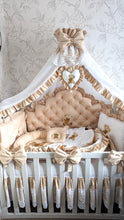 Load image into Gallery viewer, Luxury baby bedding 100*50 personalised by embroidery, 100% cotton
