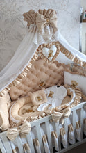 Load image into Gallery viewer, Luxury baby bedding 100*50 personalised by embroidery, 100% cotton
