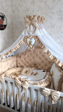 Load image into Gallery viewer, Luxury baby bedding 100*50 personalised by embroidery, 100% cotton
