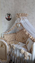 Load image into Gallery viewer, Luxury baby bedding 100*50 personalised by embroidery, 100% cotton
