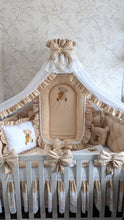 Load image into Gallery viewer, Luxury baby bedding 100*50 personalised by embroidery, 100% cotton
