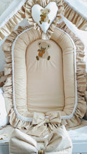 Load image into Gallery viewer, Luxury baby bedding 100*50 personalised by embroidery, 100% cotton
