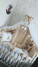 Load image into Gallery viewer, Luxury baby bedding 100*50 personalised by embroidery, 100% cotton
