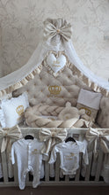 Load image into Gallery viewer, Luxury baby bedding velvet and cotton
140x70 personalised by embroidery
