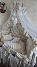 Load image into Gallery viewer, Luxury baby bedding velvet and cotton
140x70 personalised by embroidery
