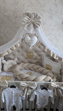Load image into Gallery viewer, Luxury baby bedding velvet and cotton
140x70 personalised by embroidery
