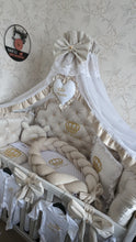 Load image into Gallery viewer, Luxury baby bedding velvet and cotton
140x70 personalised by embroidery
