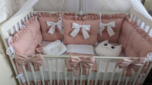 Load image into Gallery viewer, Luxury baby bedding 140*70 personalised by embroidery
