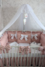 Load image into Gallery viewer, Luxury baby bedding 140*70 personalised by embroidery
