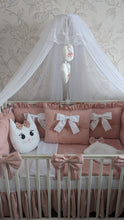 Load image into Gallery viewer, Luxury baby bedding 140*70 personalised by embroidery
