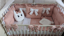 Load image into Gallery viewer, Luxury baby bedding 140*70 personalised by embroidery
