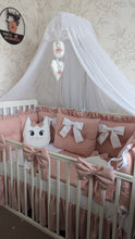Load image into Gallery viewer, Luxury baby bedding 140*70 personalised by embroidery
