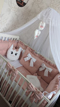 Load image into Gallery viewer, Luxury baby bedding 140*70 personalised by embroidery
