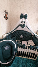 Load image into Gallery viewer, Luxury baby bedding 120x60 personalised by embroidery 100% cotton

