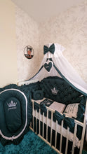 Load image into Gallery viewer, Luxury baby bedding 120x60 personalised by embroidery 100% cotton
