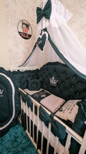Load image into Gallery viewer, Luxury baby bedding 120x60 personalised by embroidery 100% cotton
