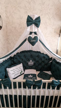 Load image into Gallery viewer, Luxury baby bedding 120x60 personalised by embroidery 100% cotton
