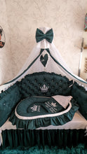 Load image into Gallery viewer, Luxury baby bedding 120x60 personalised by embroidery 100% cotton
