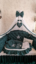 Load image into Gallery viewer, Luxury baby bedding 120x60 personalised by embroidery 100% cotton
