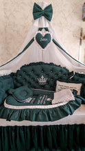 Load image into Gallery viewer, Luxury baby bedding 120x60 personalised by embroidery 100% cotton
