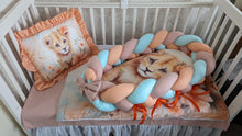 Load image into Gallery viewer, Baby nest with braided bumper
Blanket and pillow
