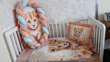 Load image into Gallery viewer, Baby nest with braided bumper
Blanket and pillow
