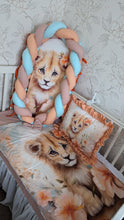 Load image into Gallery viewer, Baby nest with braided bumper
Blanket and pillow
