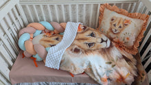 Load image into Gallery viewer, Baby nest with braided bumper
Blanket and pillow
