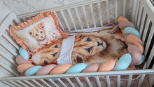Load image into Gallery viewer, Baby nest with braided bumper
Blanket and pillow
