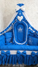 Load image into Gallery viewer, Luxury baby bedding 120x60 personalised by embroidery
