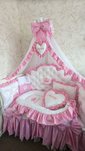 Load image into Gallery viewer, Luxury baby bedding 120*60 personalised by embroidery, 100% cotton
