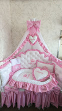 Load image into Gallery viewer, Luxury baby bedding 120*60 personalised by embroidery, 100% cotton
