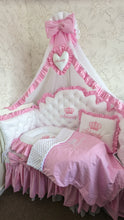 Load image into Gallery viewer, Luxury baby bedding 120*60 personalised by embroidery, 100% cotton
