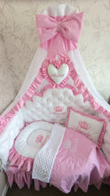 Load image into Gallery viewer, Luxury baby bedding 120*60 personalised by embroidery, 100% cotton
