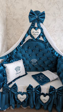Load image into Gallery viewer, Luxury baby bedding velvet and cotton 

 140x70 personalised by embroidery
