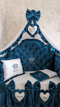 Load image into Gallery viewer, Luxury baby bedding velvet and cotton 

 140x70 personalised by embroidery
