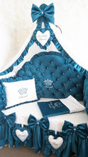 Load image into Gallery viewer, Luxury baby bedding velvet and cotton 

 140x70 personalised by embroidery
