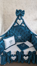 Load image into Gallery viewer, Luxury baby bedding velvet and cotton 

 140x70 personalised by embroidery
