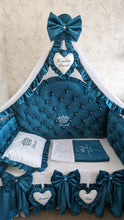 Load image into Gallery viewer, Luxury baby bedding velvet and cotton 

 140x70 personalised by embroidery
