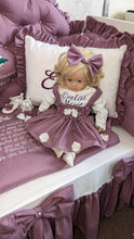 Load image into Gallery viewer, Luxury baby bedding 140*70 personalised by embroidery
