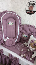 Load image into Gallery viewer, Luxury baby bedding 140*70 personalised by embroidery
