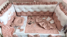 Load image into Gallery viewer, Luxury baby bedding 100*50 personalised by embroidery, 100% cotton
