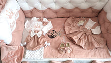 Load image into Gallery viewer, Luxury baby bedding 100*50 personalised by embroidery, 100% cotton
