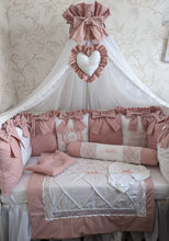 Load image into Gallery viewer, Luxury baby bedding 120*60 personalised by embroidery
